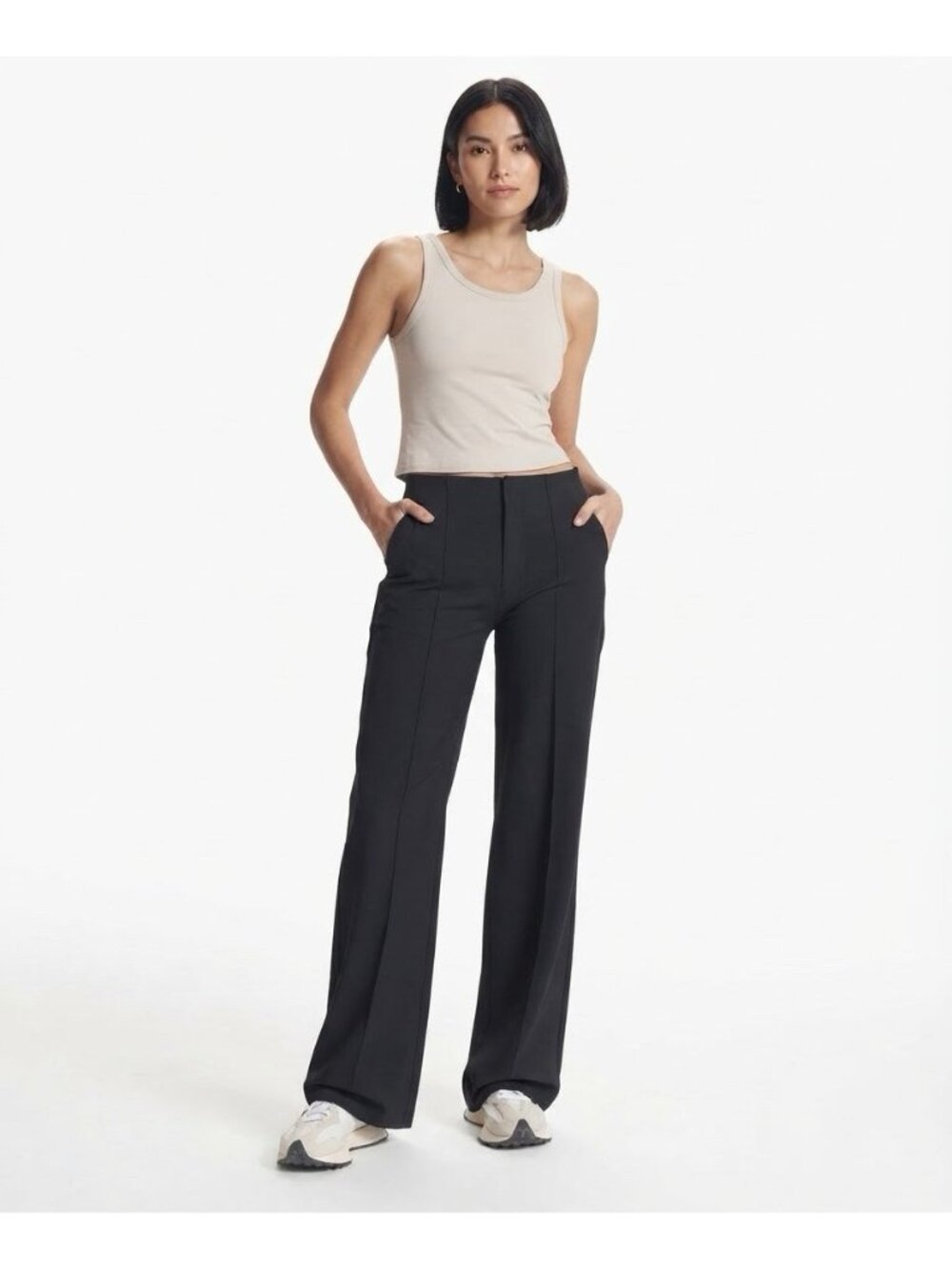 Vuori Meta Wideleg Pants Stretch Quick Dry Athleisure VW4035 Women's Sz S Black